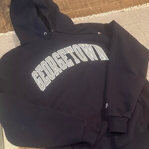 Champion Navy Georgetown Hoodie. Mens L.